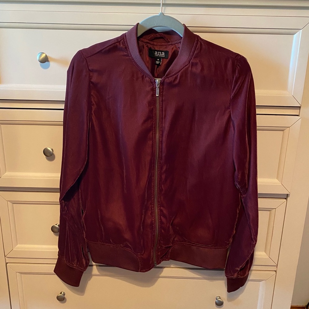 a.n.a. Velvet Bomber Jacket